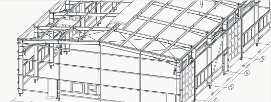 Stahlhallen-Konstruktion